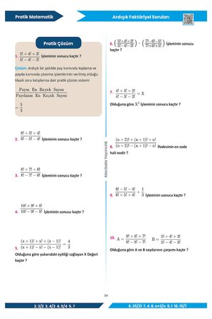 Pratik Matematik 77 Pratik Taktik TYT-DGS-KPSS-ALES-AGS-LGS Atacbala Yayıncılık