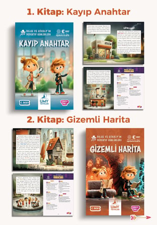 Bilge ve Gökalp'in Dedektif Günlükleri - 1. ve 2. Sınıf Okuma Kitabı Serisi - 5 Kitap
