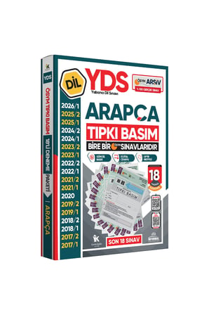 2026 YDS Arapça ÖSYM Tıpkı Basım Çıkmış Soru Deneme Paketi Dijital Çözümlü 18li Fasikül SETİ