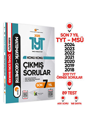 2025 Yks-tyt Matematik-geometri Karakutu Ösym Çıkmış Soru Bankası Çözümlü Konu Konu Son 7 Yıl
