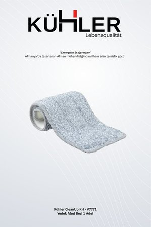 Kühler Buharlı Temizleyici Yedek Mop Bezi | Mikrofiber Zemin Temizlik Pedi | Yıkanabilir Buharlı Mop Bezi