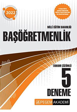 2022 Milli Eğitim Bakanlığı Başöğretmenlik 5 Deneme Pegem Yayınları