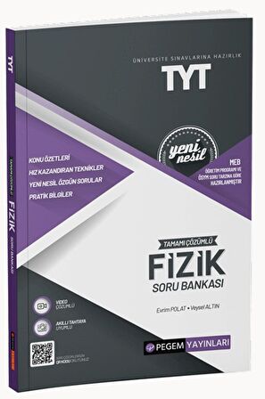 Pegem Yayınları Tyt Fizik Tamamı Çözümlü Soru Bankası