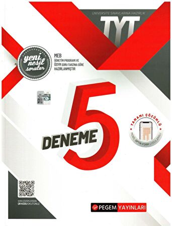 TYT Tamamı Çözümlü 5 Deneme Sınavı