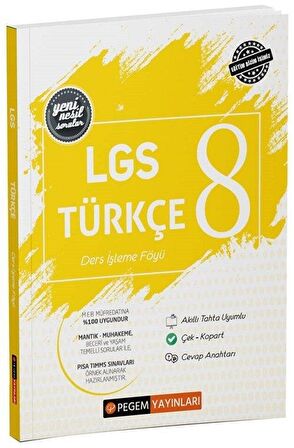 Pegem Akademi 8. Sınıf LGS Türkçe Ders İşleme Föyü