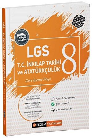 Pegem Akademi 8. Sınıf LGS TC İnkılap Tarihi ve Atatürkçülük Ders İşleme Föyü