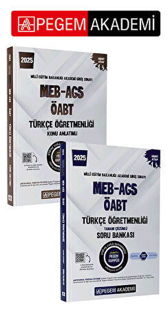 PEGEM AKADEMİ 2025 MEB-AGS-ÖABT Türkçe Öğretmenliği Konu Anlatımlı  + 2025 MEB-AGS-ÖABT Türkçe Tamam