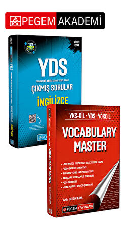 PEGEM AKADEMİ 2025 YDS İngilizce Çıkmış Sorular + YKS-DİL YDS YÖKDİL Vocabulary Master Seti (2.Kitap