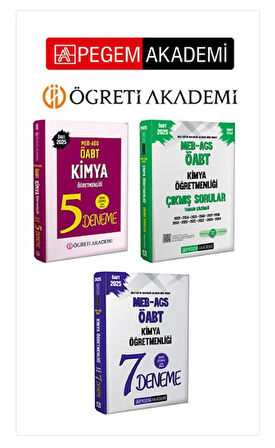 PEGEM AKADEMİ 2025 MEB AGS ÖABT Kimya Öğretmenliği Tamamı Çözümlü 5 Deneme + 2025 MEB-AGS-ÖABT Kimya