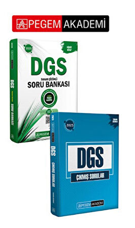 PEGEM AKADEMİ 2025 DGS Tamamı Çözümlü Soru Bankası + 2025 DGS Çıkmış Sorular Tamamı Çözümlü Seti (2.