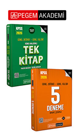 PEGEM AKADEMİ 2026 KPSS Genel Yetenek Genel Kültür Konu Anlatımlı Tek Kitap + 2026 KPSS Genel Yetene
