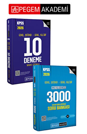 PEGEM AKADEMİ 2026 KPSS Genel Yetenek Genel Kültür Ezberbozan 3000 Tamamı Video Çözümlü Soru Bankası