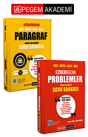 PEGEM AKADEMİ AGS-KPSS-ALES-DGS Ezberbozan Paragraf Tamamı Video Çözümlü Soru Bankası + AGS KPSS ALE
