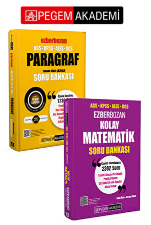 PEGEM AKADEMİ AGS-KPSS-ALES-DGS Ezberbozan Paragraf Tamamı Video Çözümlü Soru Bankası +  AGS KPSS AL