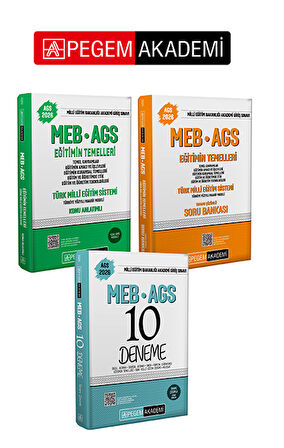 PEGEM AKADEMİ 2026 MEB-AGS Soru Bankası Eğitimin Temelleri Türk Milli Eğitim Sistemi Temel Kavramlar