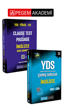 PEGEM AKADEMİ 2025 YDS İngilizce Çıkmış Sorular + YDS YÖKDİL YDT Clause Test & Passage İngilizce Sor