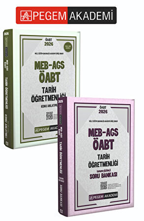 PEGEM AKADEMİ 2026 MEB AGS ÖABT Tarih Öğretmenliği Konu Anlatımlı + 2026 MEB AGS ÖABT Tarih Öğretmen
