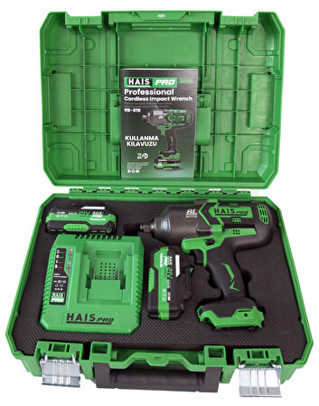 HaisPro AKÜLÜ SOMUN SIKMA DARBELİ 1300NM 21V 4.0Ah RB-818 HAISPRO (2x4.0Ah AKÜ)