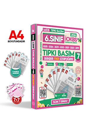 2026 6.Sınıf YENİ SİSTEM İOKBS BURSLULUK ALTIN PAKET Deneme Seti ve Çıkmış Soru Bankası Çözümlü