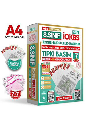 2026 8.sınıf Iokbs Bursluluk Altın Paket Soru Bankası Ve 7li Tıpkı Basım Deneme Seti