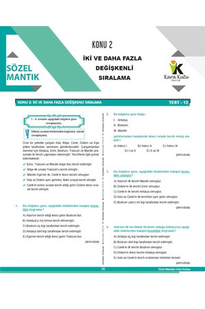 2026 ALES SÖZEL MANTIK Kara Kutu ÖSYM Çıkmış Soru Havuzu Bankası Konu Özetli Dijital Çözümlü