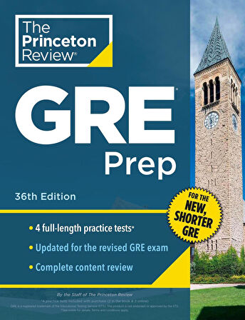 Princeton Review GRE Prep, 36th Edition
4 Practice Tests + Review & Techniques + Online Features - Collective