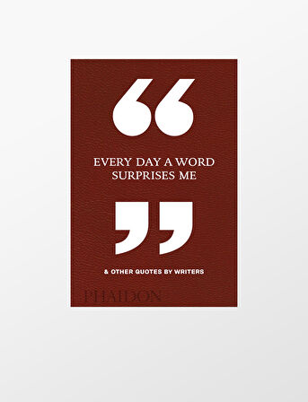 Phaidon Every Day A Word Suprises Me & Other Quotes By Writers 9780714875811