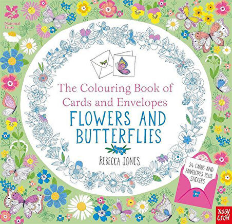 National Trust: The Colouring Book of Cards and Envelopes - Flowers and Butterflies - Colouring Books of Cards and Envelopes - Rebecca Jones