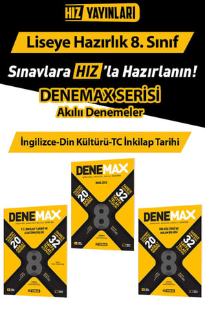 Denemax Akıllı Deneme İngilizce-TC İnkilap Tarihi-Din Kültürü Seti 3 kaynak