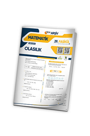 2025 DGS Matematik Olasılık ÖSYM Çıkmış Soru Bankası Modüler Set Çözümlü 29.Fasikülü