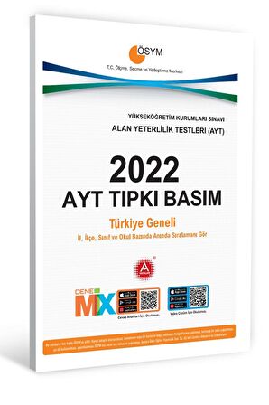 2022  AYT-TYT Sınav Seti Tıpkı Basım Seti (2022  Yılı Sınav Soruları)