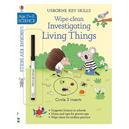 Usborne Keyskills Wipe Clean - Investigating Living Things