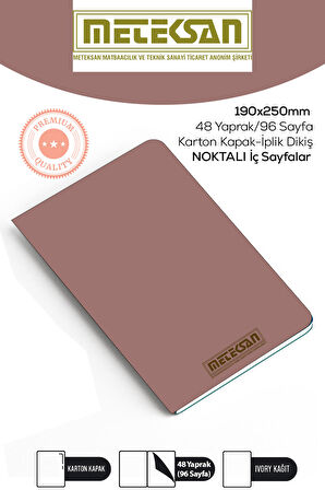 Pembe 19x25 Cm Ebat Not Defteri