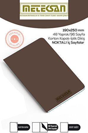 Kahverengi 19x25 Cm Ebat Not Defteri