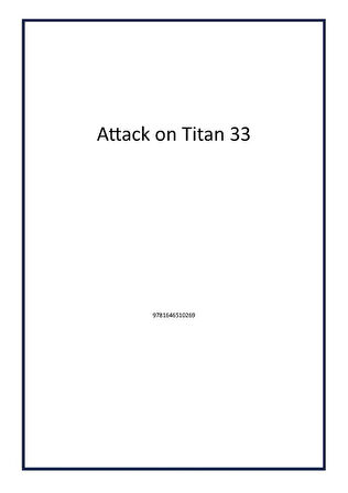 Attack on Titan 33 - Hajime Isayama