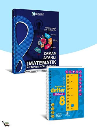 Çanta Yayınları 8.Sınıf Matematik Defter ve Kazınımlı Soru Bankası seti