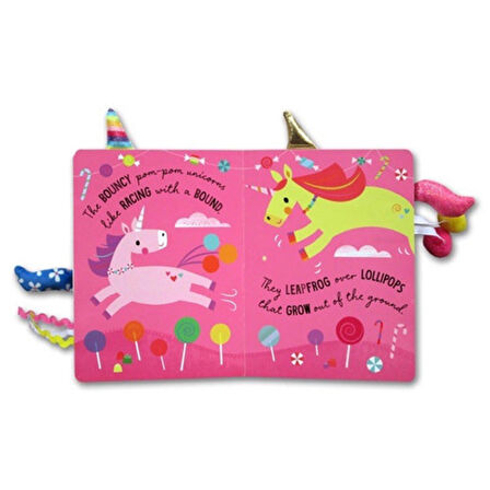 Magical Unicorns Board Book with fabric tabs