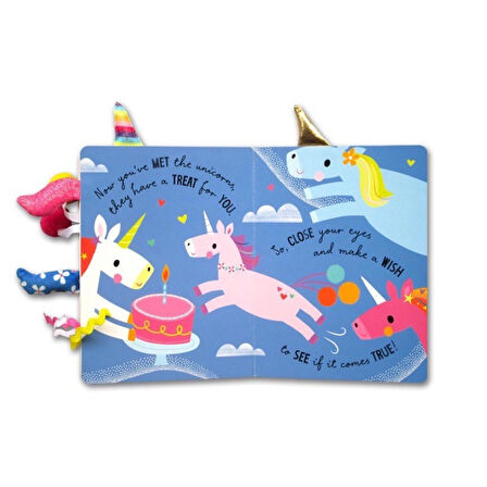 Magical Unicorns Board Book with fabric tabs