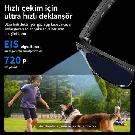 W610 AI Akıllı Kamera Gözlüğü 4K WiFi Bluetooth 5.3 | Sony 8MP Kamera, GPT Destekli Sesli Asistan, Fotoğraf & Video Çekimi