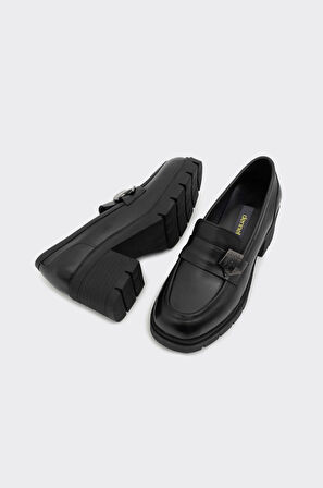 Günlük Hakiki Deri Topuklu Kadın Casual Ayakkabı