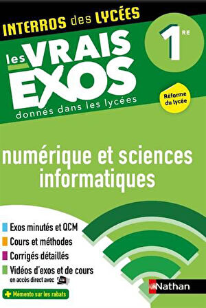 Interros des Lycées Numérique et Sciences Informatiques (NSI) 1re - Les vrais exos - Stéphane Pasquet