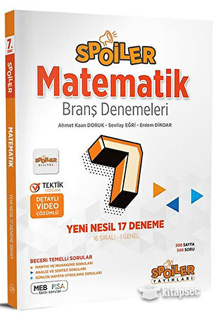 Spoiler 7 Sınıf Matematik Branş Deneme