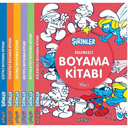 Şirinler Boyama Kitapları Seti (6 Kitap Takım)