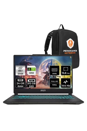 CYBORG 15 A13VE i7 13620H 24GB 512GB SSD RTX4050/6GB 15.6" FHD 144Hz FDOS Gaming Laptop & PER4 Çanta