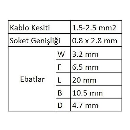 GFFD1638 Tam İzoleli Dişi Faston Kablo Ucu 100 Adet