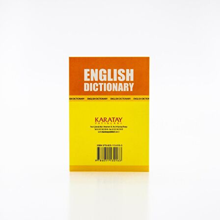 English Dictionary İngilizce - Türkçe Türkçe - İngilizce (Yeni Basım)