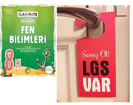 Okyanus 8.Sınıf LGS Classmate Fen Soru Bankası + Hediye Kapı Askılık Uyarı Levha