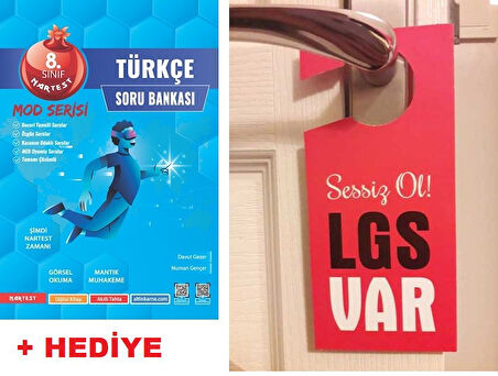 Nartest 8.Sınıf LGS Yeni MOD Türkçe Soru Bankası + Hediye LGS Kapı Askılık Uyarı Levha