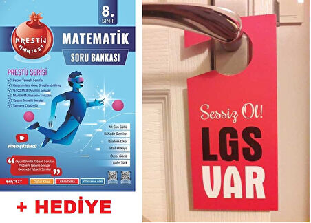 Nartest 8.Sınıf LGS Prestij Matematik Soru Bankası + Hediye LGS Kapı Askılık Uyarı Levha