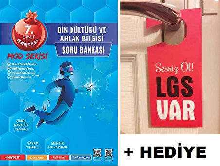 Nartest 7.Sınıf MOD Serisi Din Soru Bankası + Hediye LGS Kapı Askılık Uyarı Levha